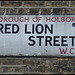 Red Lion Street sign