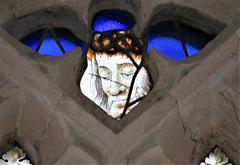 offwell church, devon,flemish c16 glass