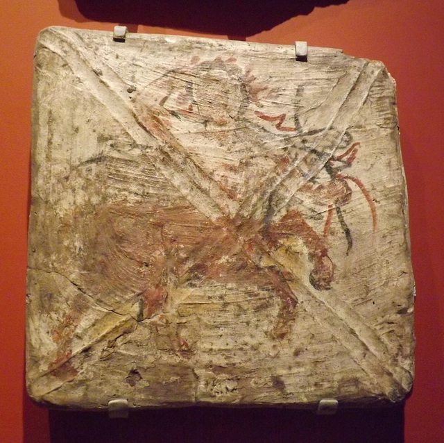 Centaur Ceiling Tile from the Dura-Europos Synagogue in the Yale University Art Gallery, October 2013