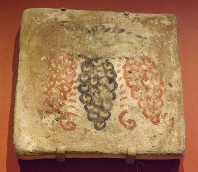 Grape Cluster Ceiling Tile from the Dura-Europos Synagogue in the Yale University Art Gallery, October 2013