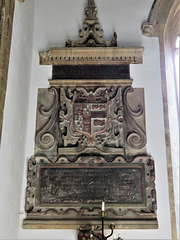 aldwincle st peter church, northants   (18) c17 heraldry on tomb of margaret davenant +1616