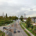 Duisburger Straße von der Rheinbrücke Neuenkamp aus (Duisburg-Homberg) / 3.10.2022