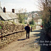 Offa’s Dyke Path approaches Chepstow Bridge Border Crossing (Scan from 1991)