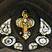 aldwincle st peter church, northants   (19) c14 glass angel, beasties