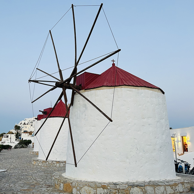 Windmills in a row.