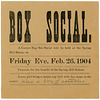 Carpet Rag Box Social, Spring Hill House, Jeffersonville, Indiana, Feb. 26, 1904