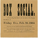 Carpet Rag Box Social, Spring Hill House, Jeffersonville, Indiana, Feb. 26, 1904