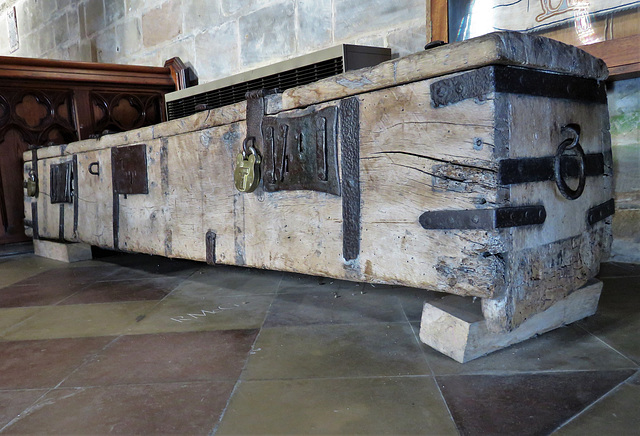 melbourne church, derbyshire (12)chest , perhaps late c13