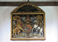 rye church, sussex (35)c18 royal arms of queen anne 1704