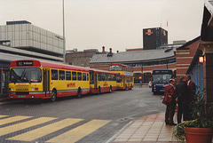 South Yorkshire Transport (Mainline) buses in Sheffield bus station – 24 Sep 1992 (180-30)