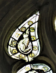 aldwincle st peter church, northants   (20) early c14 beastie in glass