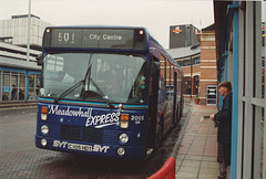 South Yorkshire Transport (Mainline) buses in Sheffield bus station – 24 Sep 1992 (180-20)