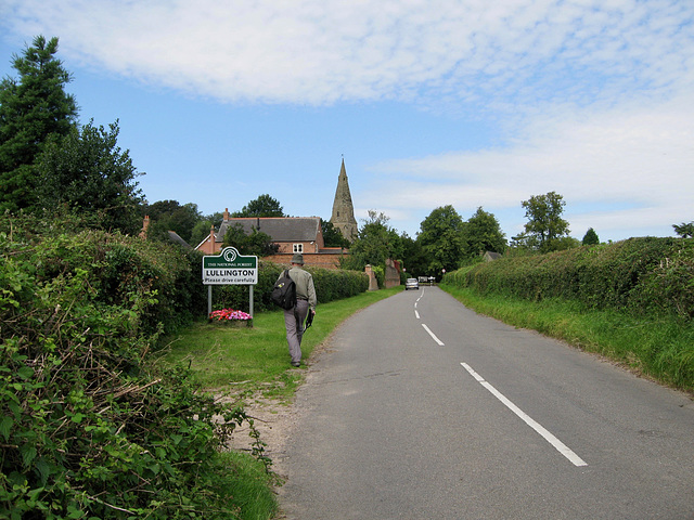 Aproaching Lullington and the Church of All Saints