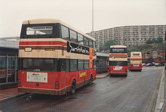 South Yorkshire Transport (Mainline) double deckers in Sheffield – 24 Sep 1992 (180-28)
