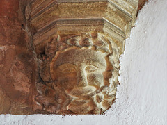 aldwincle st peter church, northants   (22) green man c13