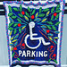 Crocheted Parking Sign complete