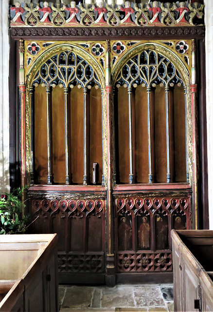 offwell church, devon, c16 screen from st mary major, exeter (1)