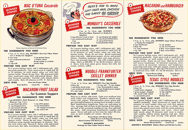 Skinner Pasta Leaflet (2), c1955