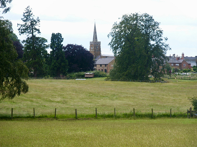 The approach to Somerby and the Church of All Saints