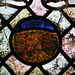 shilton church, oxon (19) c15 glass roundel of the sun from a crucifixion