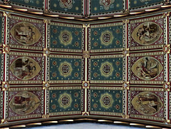 south tidworth church, wilts,c19 roof painted by heaton butler and bayne