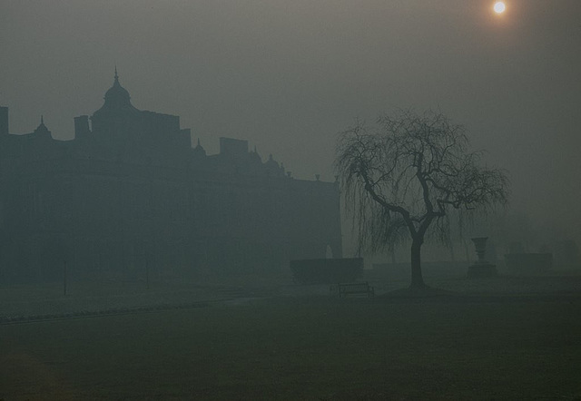 Aston Hall in a pea-souper of the 1960s (scan from slide)