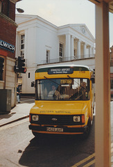 Eastern National 0708 (C429 AHT) in Bishop’s Stortford – 4 May 1991 (141-18)