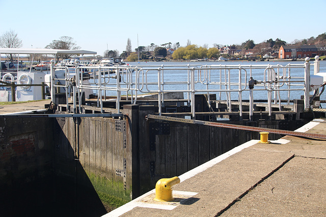 Lock gates, Oulton Broad, Lowestoft