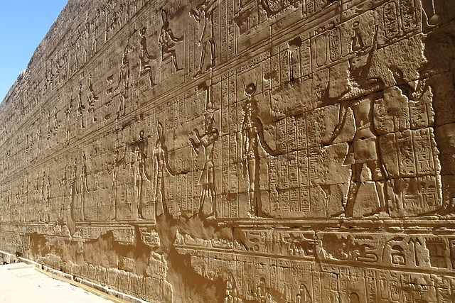 Wall Carvings At Edfu Temple