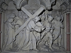 south tidworth church, wilts,c19 reredos by farmer and brindley