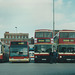 East Yorkshire buses parked up in Hull – 6 Mar 2000 (434-01)