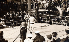 Boxing Match probably HMS Superb, c1917