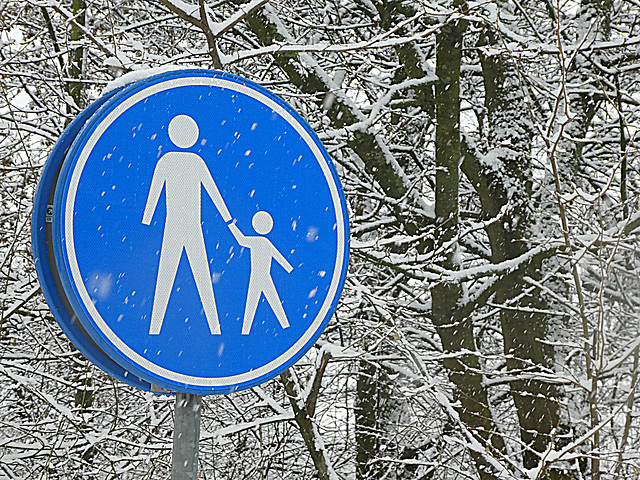 Footpath for snowman...