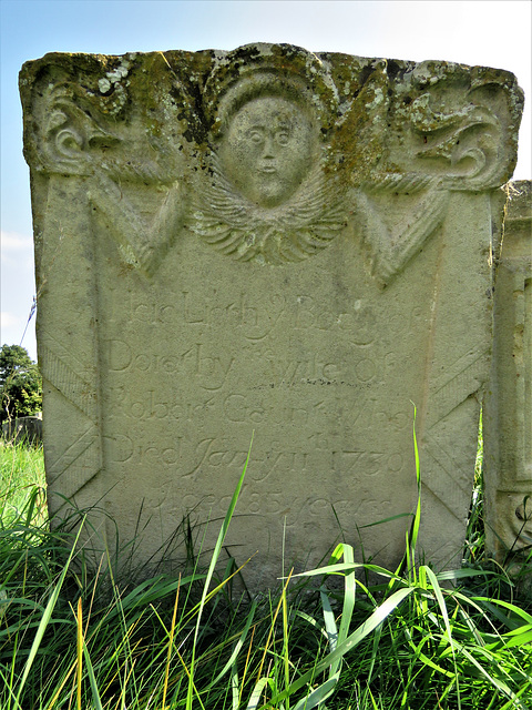 aldwincle all saints church, northants  (7) c18 tombstone of dorothy gaunt +1730