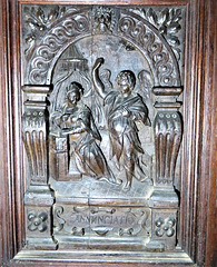 wilton church, wilts  c17 woodwork on door (4)