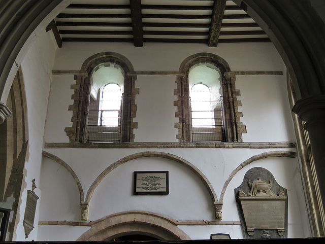 rye church, sussex (4) late c12 north transept west wall