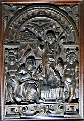 wilton church, wilts  c17 woodwork on door (6)
