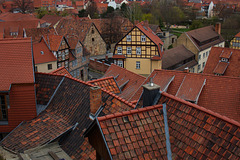 "Häusermeer" in Quedlinburg, unterhalb vom Schloss