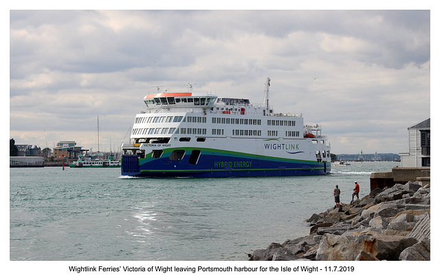 Wightlink Victoria of Wight Portsmouth 11 7 2019