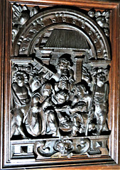 wilton church, wilts  c17 woodwork on door (7)