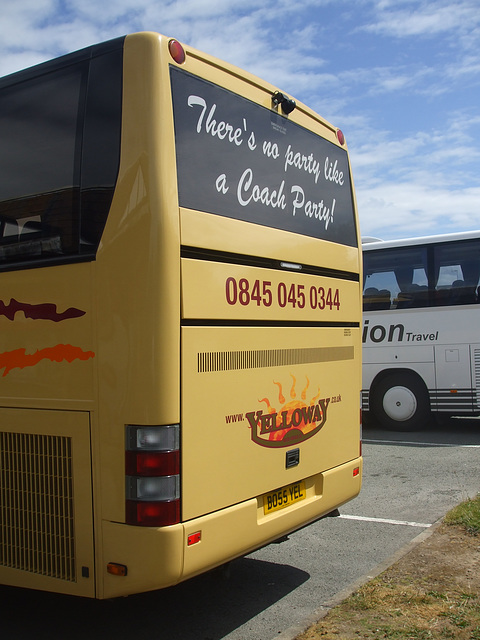 Yelloway Coaches BO55 YEL at Llanfair PG - 27 Jun 2015 (DSCF0106)