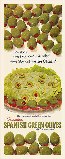 Spanish Green Olives Ad, 1955
