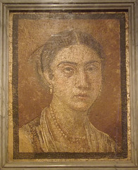 Mosaic Portrait of a Woman from Pompeii in the Naples Archaeology Museum, July 2012