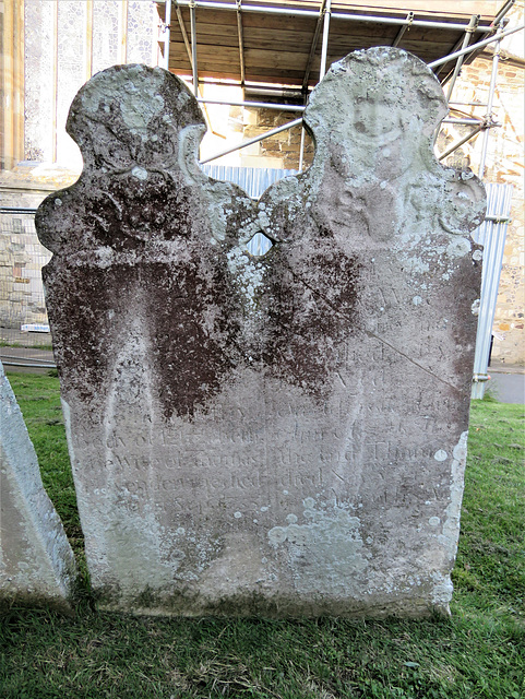 rye church, sussex (9)c18 double tombstone of the wives of thomas ?havenden c1753