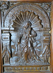 wilton church c17 woodwork, wilts