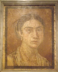 Mosaic Portrait of a Woman from Pompeii in the Naples Archaeology Museum, July 2012