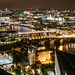 Nocturno del barrio The City de Londres (ver sobre fondo negro)