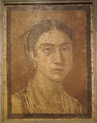 Mosaic Portrait of a Woman from Pompeii in the Naples Archaeology Museum, July 2012