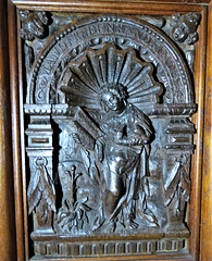 wilton church, wilts  c17 woodwork on door (12)
