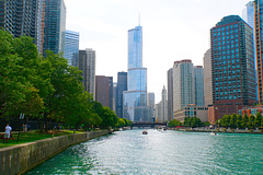 Chicago River and Trump Tower